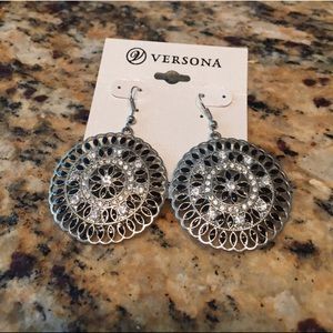 Versions black & rhinestone earrings